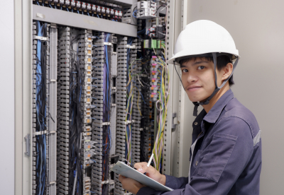 electrical engineer smiling